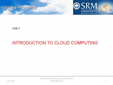 INTRODUCTION TO CLOUD COMPUTING presentation | free to view