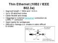 Thin Ethernet (10B2 / IEEE 802.3a) PowerPoint PPT Presentation