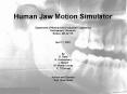 Human Jaw Motion Simulator  Department of Mechanical PowerPoint PPT Presentation