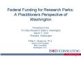 Federal Funding for Research Parks: A Practitioners Perspective of Washington PowerPoint PPT Presentation