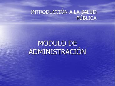 MODULO DE ADMINISTRACI