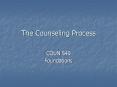The Counseling Process PowerPoint PPT Presentation