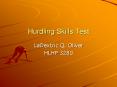 Hurdling Skills Test PowerPoint PPT Presentation