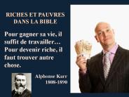 RICHES ET PAUVRES DANS LA BIBLE