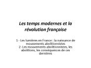 Les temps modernes et la r