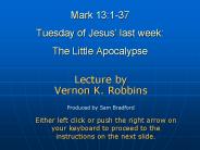 Mark 13:1-37 Tuesday of Jesus