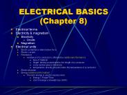 ELECTRICAL BASICS (Chapter 8)