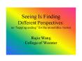 Seeing Is Finding Different Perspectives: no  PowerPoint PPT Presentation