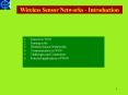 Wireless Sensor Networks - Introduction PowerPoint PPT Presentation