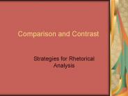 Comparison and Contrast