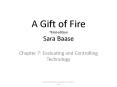 A Gift of Fire Third edition Sara Baase PowerPoint PPT Presentation
