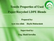 Tensile Properties of Used Paper/Recycled LDPE Blends
