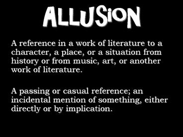 Allusion
