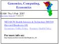 Genomics, Computing, Economics PowerPoint PPT Presentation