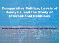 Comparative Politics, Levels of Analysis, and the Study of International Relations PowerPoint PPT Presentation
