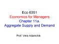 Eco 6351 Economics for Managers Chapter 11a. Aggregate Supply and Demand PowerPoint PPT Presentation