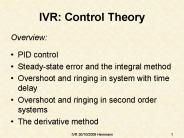IVR: Control Theory