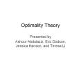 Optimality Theory PowerPoint PPT Presentation