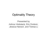 Optimality Theory