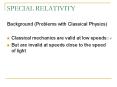 SPECIAL RELATIVITY PowerPoint PPT Presentation