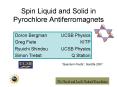 Spin Liquid and Solid in Pyrochlore Antiferromagnets PowerPoint PPT Presentation