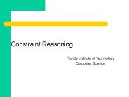 Constraint Reasoning