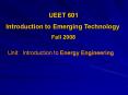 UEET 601 PowerPoint PPT Presentation