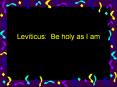 Leviticus: Be holy as I am PowerPoint PPT Presentation