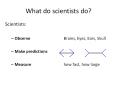 What do scientists do? PowerPoint PPT Presentation