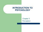 INTRODUCTION TO PSYCHOLOGY