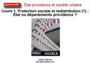 Cours 1. Protection sociale et redistribution (1) : 