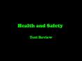 Health and Safety PowerPoint PPT Presentation