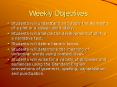 Weekly Objectives PowerPoint PPT Presentation