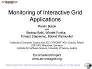 Monitoring of Interactive Grid Applications