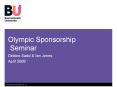 Olympic Sponsorship Seminar PowerPoint PPT Presentation