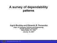 A survey of dependability patterns