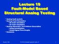 Lecture 19 Fault-Model Based Structural Analog Testing PowerPoint PPT Presentation