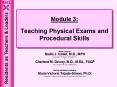 Module 3: Teaching Physical Exams and Procedural Skills PowerPoint PPT Presentation