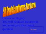 5th Grade Landforms Review