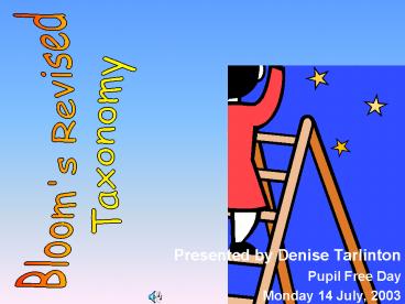 Presented by Denise Tarlinton