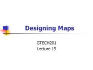 Designing Maps