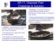 SR-71, Disposal Plan  Challenge