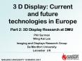 3 D Display: Current and future technologies in Europe PowerPoint PPT Presentation