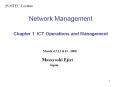 Network Management  Chapter 1 ICT Operations and Management PowerPoint PPT Presentation