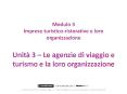 Modulo 3 Imprese turistico-ristorative e loro organizzazione Unit PowerPoint PPT Presentation