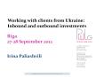 Working with clients from Ukraine: Inbound and outbound investments PowerPoint PPT Presentation