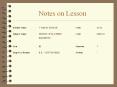 Notes on Lesson PowerPoint PPT Presentation