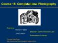 Course 15: Computational Photography PowerPoint PPT Presentation