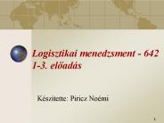 Logisztikai menedzsment - 642 1-3. eload