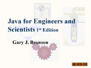 Java for Engineers and Scientists 1st Edition